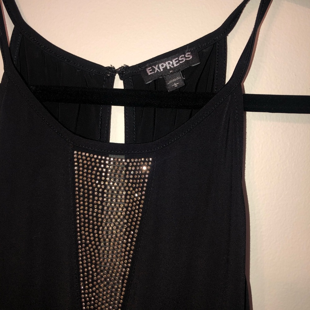 EXPRESS | Gold and black flowy top